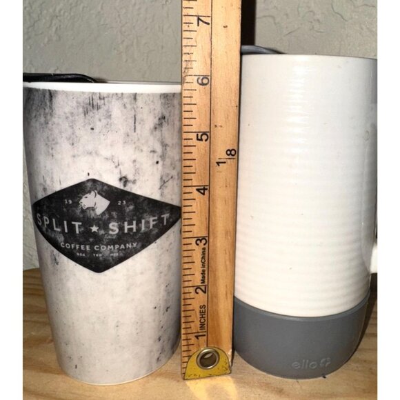 Split Shift & Ello Ceramic Travel Mug Set With Lids - Picture 5 of 5